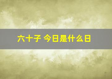 六十子 今日是什么日